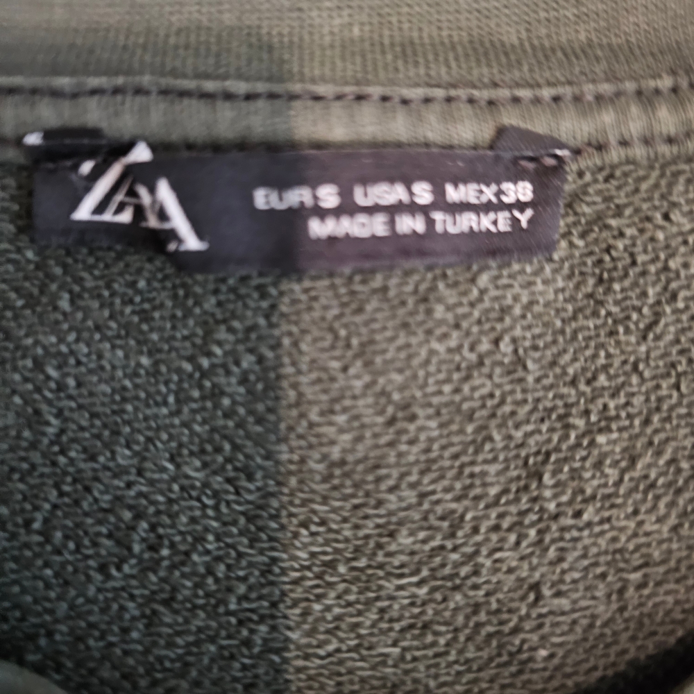 Zara Dark Green Technofunk Tee Oversize - Picture 2 of 6